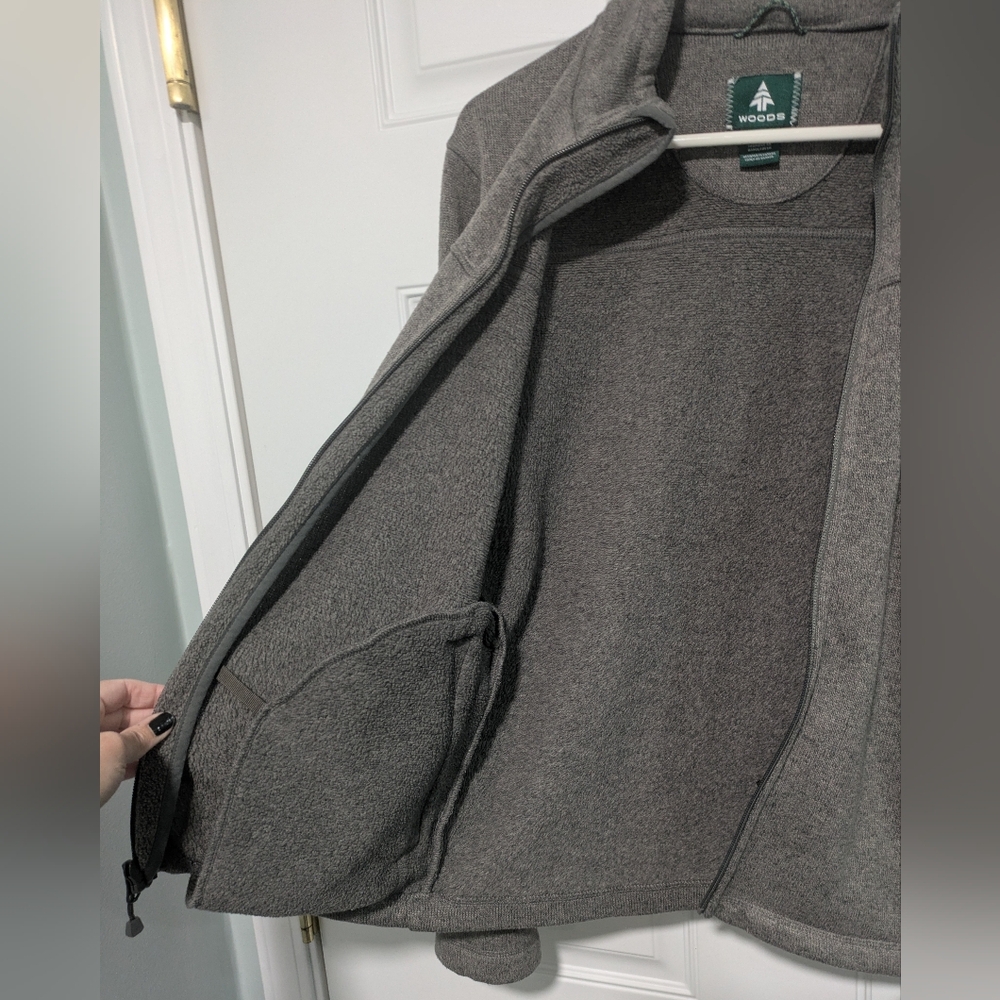 **2/$20 SALE - Woods Charcoal Gray Full-Zip Jacket - Picture 5 of 6